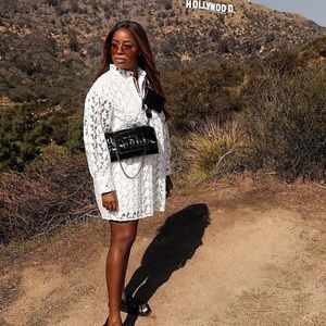 Zara textured mini dress